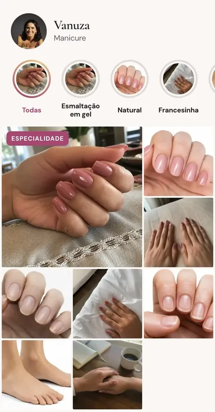 Página no estilo Vitrine